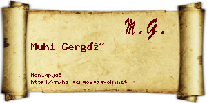 Muhi Gergő névjegykártya